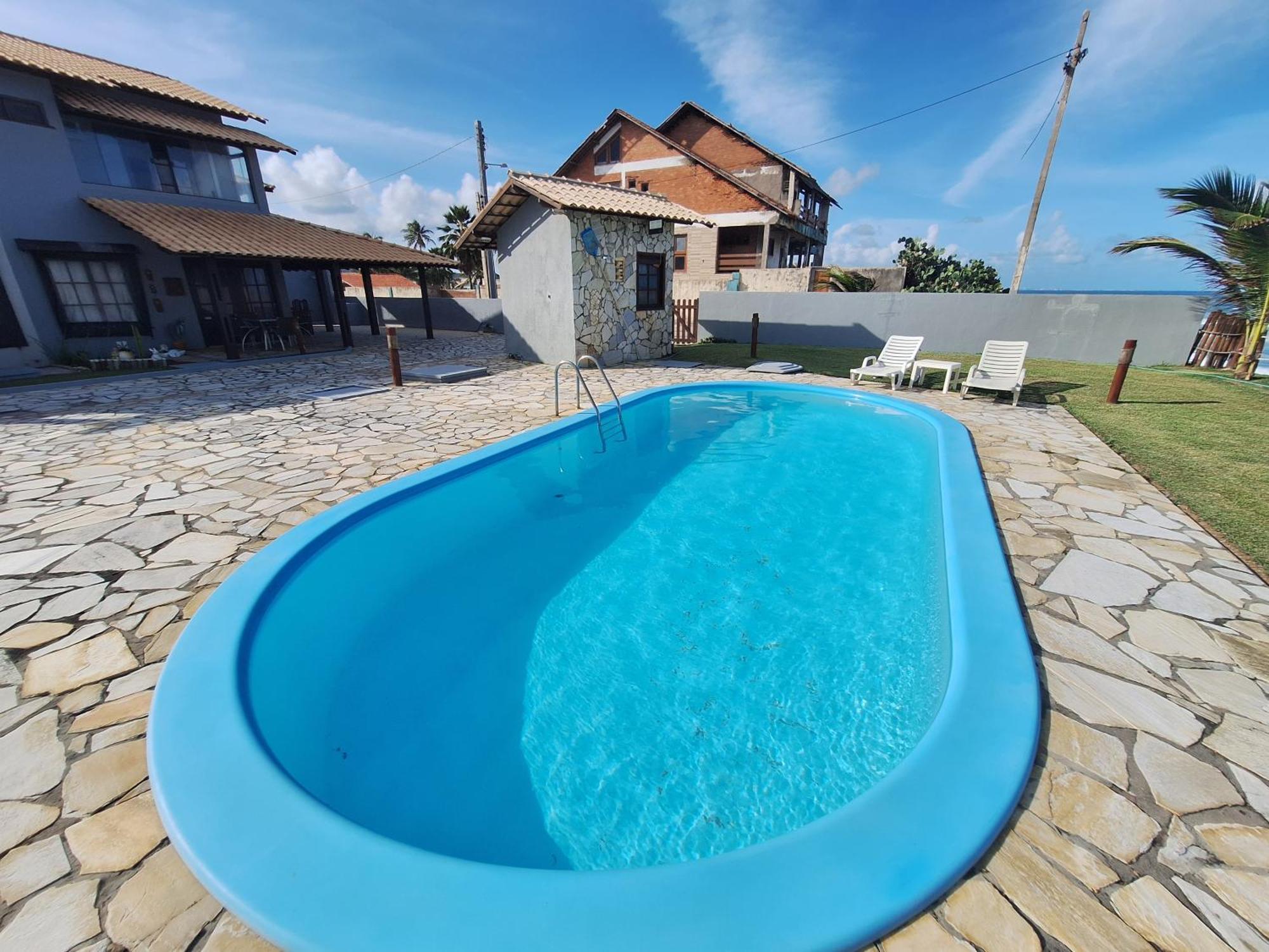 Condominio Exclusivo A Beira Mar - Casa De 04 Quartos Com Piscina E Churrasqueira Barra de São Miguel Exterior foto